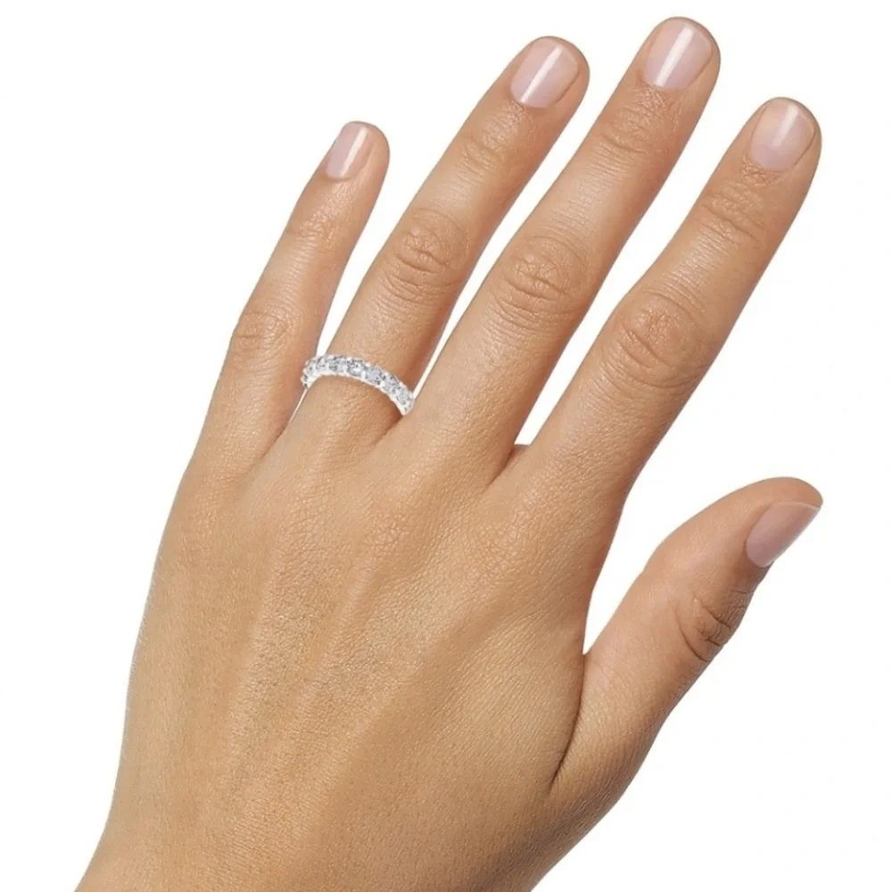 Charter Club Silver Cubic Zirconia Ring Size 9 - Picture 3 of 6